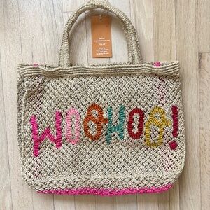 The Jackson’s Jute Woven WOOHOO tote bag